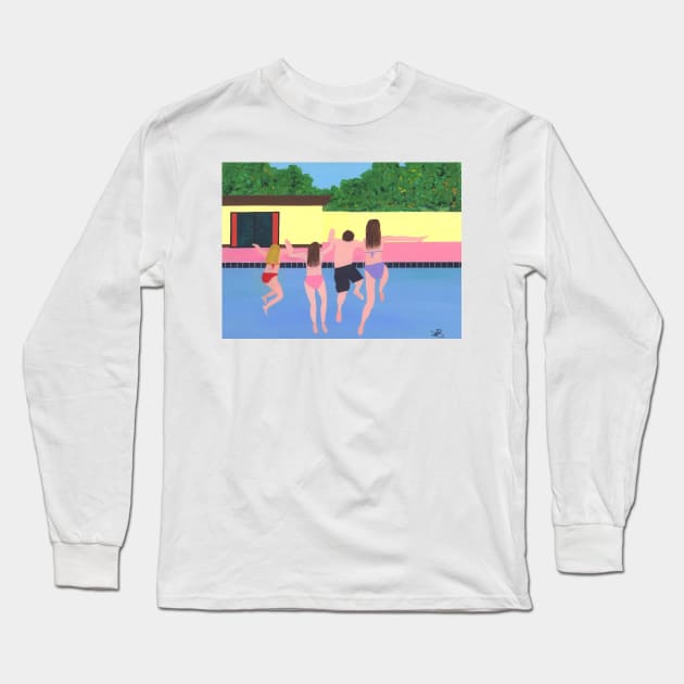 Family Holiday Long Sleeve T-Shirt by jamesknightsart